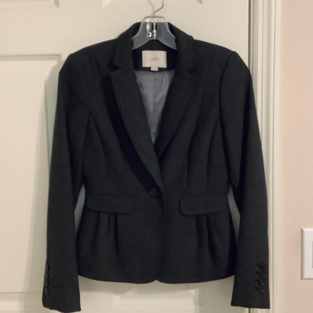 LOFT Charcoal Petite Women's Blazer and Pants